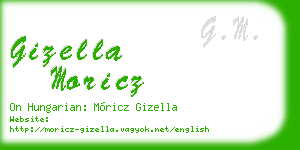 gizella moricz business card