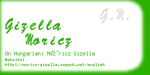 gizella moricz business card